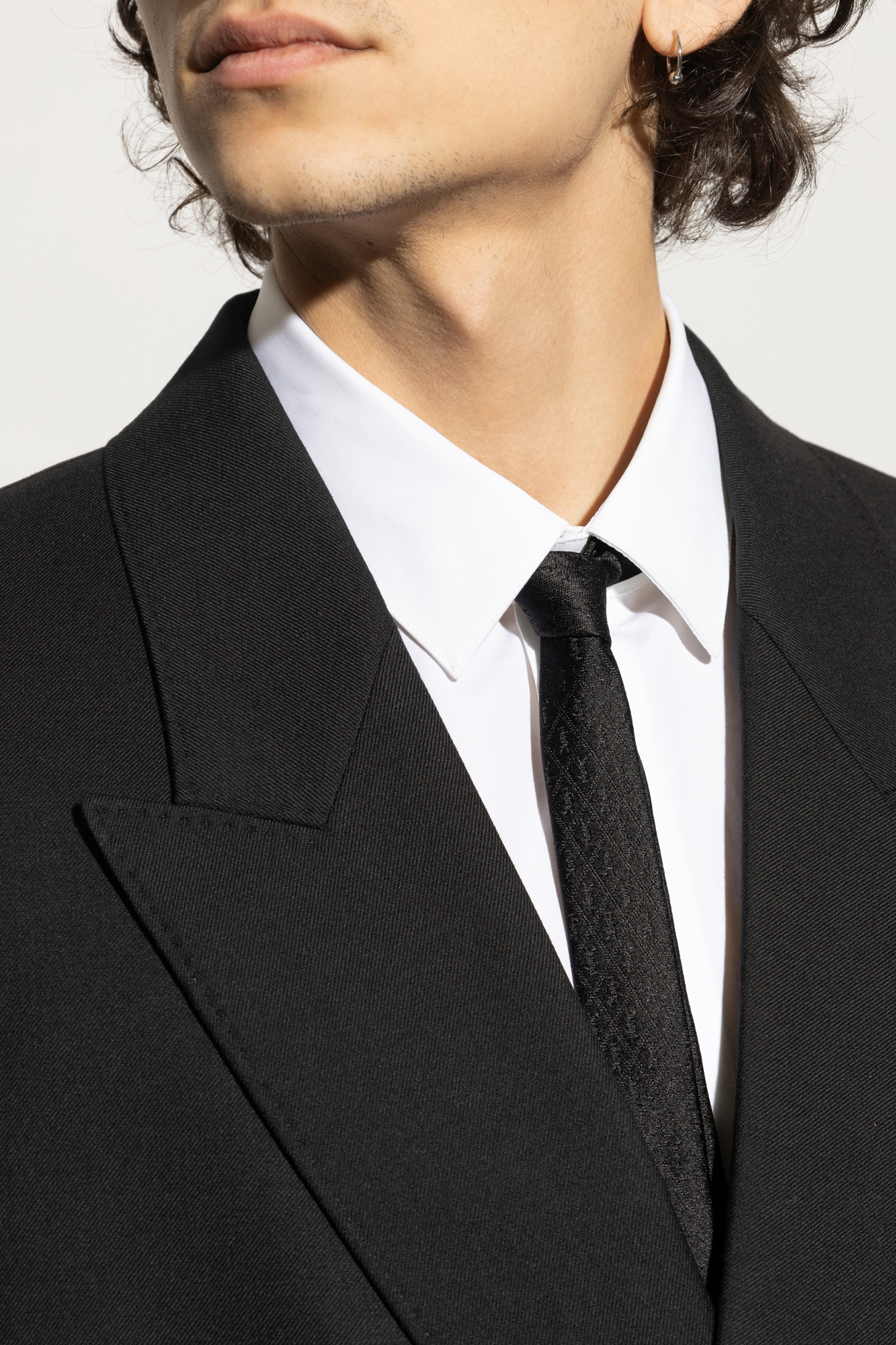 Saint Laurent Silk tie with monogram | Men's Accessories